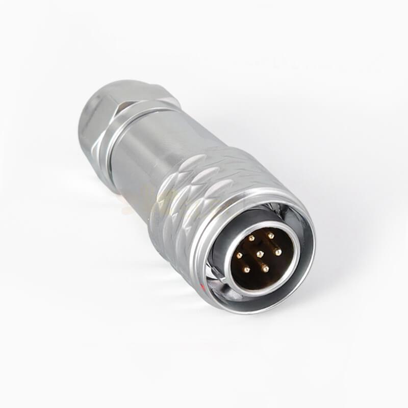 SF12-7 Pin Plug+Socket Impermeable Brida de 4 orificios Quick Push-Pull Metal Aviación Circular Industrial