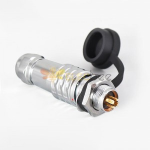 SF12-4 Pin Plug+Socket Back Mount Aviation Circular Quick Push-Pull Industrial Metal Waterproof