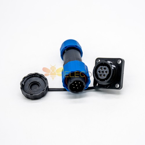 SP17 IP68 mâle Plug & FeMale Socket 4 trous colmatage sp17 7 broche Connecteur