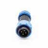 工业防水插头插座连接器SP21对接式4芯公插头母插头 防水防尘焊接接线