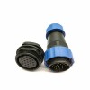 Wasserdichter Stecker und Buchse SP29 19-poliger gerader Stecker und Buchse mit hinterer Mutter