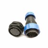 Wasserdichter Stecker und Buchse SP29 19-poliger gerader Stecker und Buchse mit hinterer Mutter