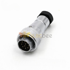 10pin TA Male Plug WF16 Straight Plug with plastic clamping-nut Waterproof Connector