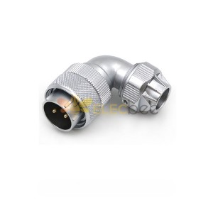 2pin TU Male Plug WF24 Штекер с металлической зажимной гайкой Прямоугольный водонепроницаемый разъем