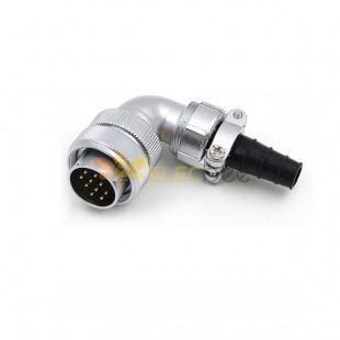 Aviation Waterproof Connector WF24 / 10pin TV Male Plug Kabel Klemmplatten Rgiht Angle Connector