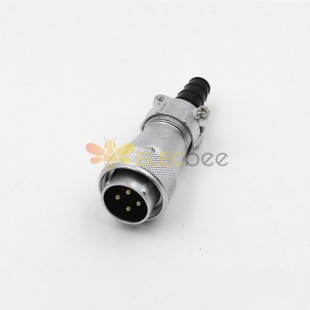 Gerader Stecker mit Kabelklemmplatten WF24-4pin TI Aviation Waterproof Connector