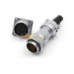 Plugue macho e soquete fêmea TI+Z Conector WF28-24 pinos Plugue de aviação reto e receptáculo quadrado