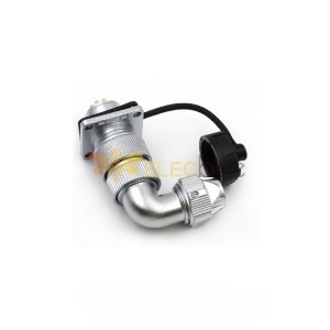 Enchufe macho de ángulo recto y conector de aviación impermeable TU/Z conector hembra WF16-2pin