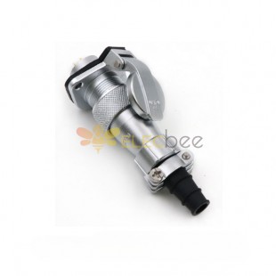 WF16-2pin TI/ZG Metal Flange Jack with Cap Panel Mount IP67 Male Plug Female Socket Aviation Connector