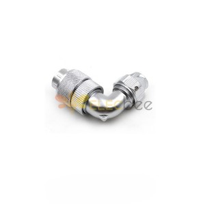 Enchufe macho WF16-7pin TU con tuerca de sujeción de metal Conector de aviación impermeable en ángulo recto