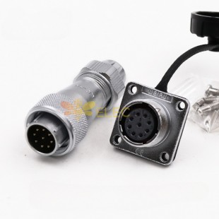 WF16-9pin Aviation Circular Connector Straight TE+Z Male Plug and Female Socket Waterproof