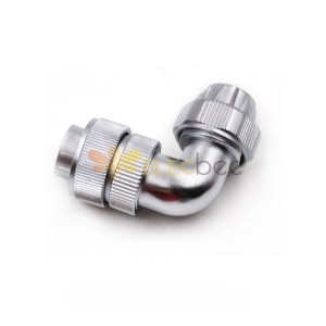 5pin TU Male Plug WF20 Plug with metal clamping-nut Right Angle Waterproof Connector