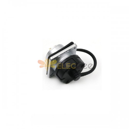 Conector de aviação receptáculo Z fêmea com montagem em flange quadrado WF20/6 pinos