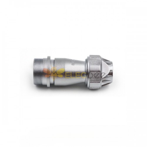 WF20/7pin Straight Jack with metal clamping-nut Female ZE Receptacle Aviation Connector