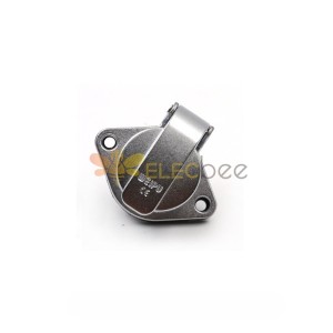 WF20-9pin 2-hole Flange Female Receptacle ZG Jack with Cap Panel Mount Waterproof Connector