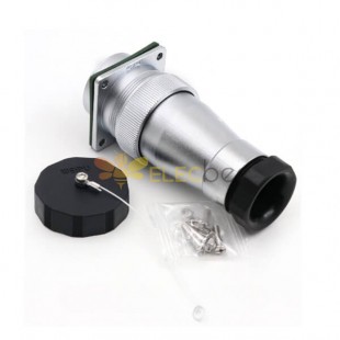 WF40-5pin Straight Male Plug and Square Female Socket TA+Z Aviation Waterproof Connector