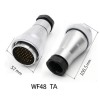 WF48-20芯 TA+ZA對接螺母壓緊插頭插座 航空防水連接器 公頭母座套裝