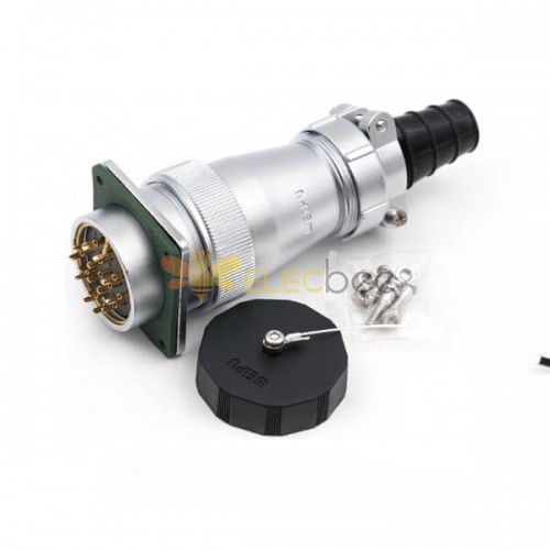 Male Plug and Female Socket WF40/15pin Straight Cable Plug TI+Z Aviation Square Receptacle