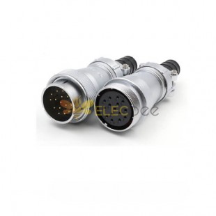 WF40/15pin Aviation Waterproof Connector Docking Straight TI+ZI Male Plug and Female Socket