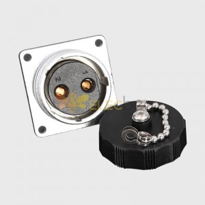 WS28 2PIN Conector de alimentação de metal elétrico à prova d'água Fonte de alimentação soquete fêmea (WS24, Z,）