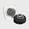 WS28 Conector de aviación de 4 pines Enchufe hembra Panel roscado de metal resistente al agua M28 Exterior para LED (WS28, Z)