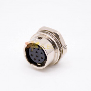 HR10A Series Connector 10Pin Aviation Connector Female Receptacle Back Mount Conenctor with 10mm Matal Shell