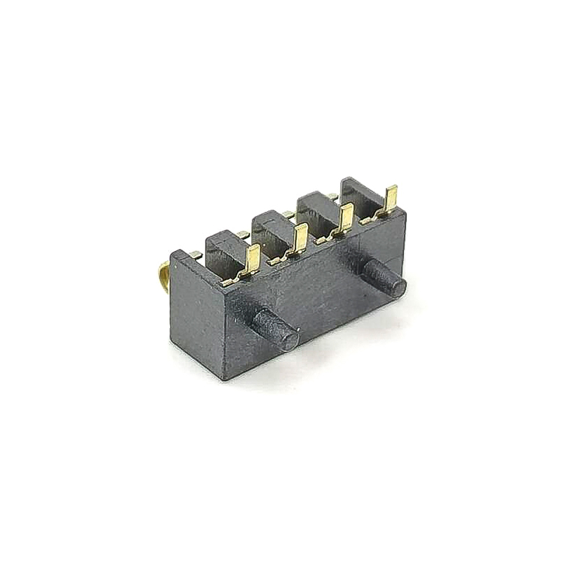 Connecteur de batterie mobile 2.5PH 3.7H PCB Mount Gold Plating 4 Pin Battery Contacts