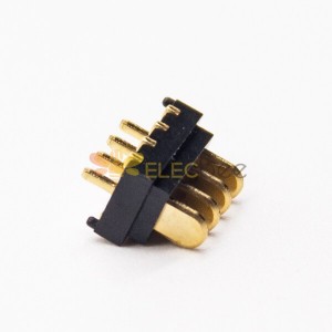 Conector de bateria de notebook fêmea de 4 pinos PH2.0 4 pinos plugue de 180 graus