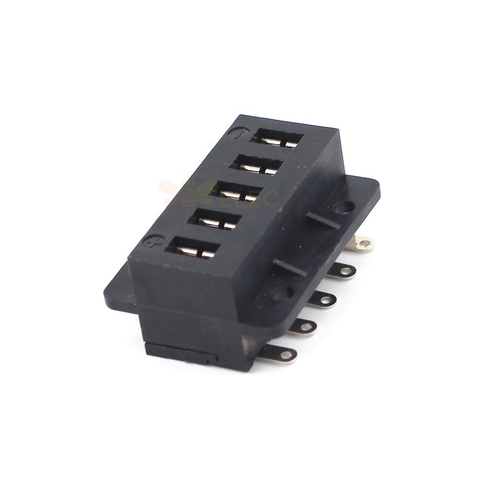 Pil Konektörü 5 Pin PH6.75 30A Erkek ve Dişi Panel Montajlı Düz ​​Elektrik Enerjisi için Özel Kullanım