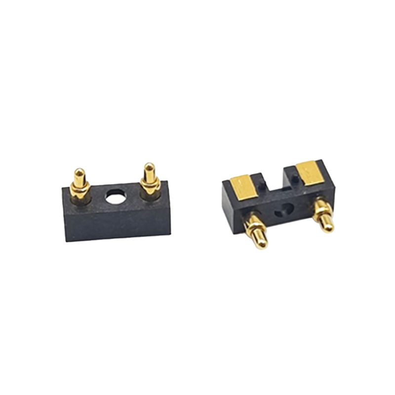 Messing-Pogo-Pin-Steckverbinder, 2-polig, 5 mm Rastermaß, Lötstift, Multi-Pin-Serie, flacher Typ