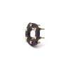 Runder Pogo-Pin-Steckverbinder, 6-poliger Plug-in-Typ, vergoldetes Messing, 11 mm Rastermaß, Einsatz geschweißt