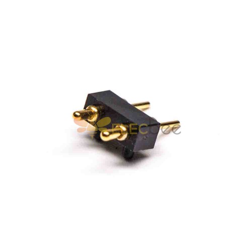 Pogo 핀 배터리 커넥터 2 핀 단일 행 플러그인 유형 3.5mm 피치 삽입 용접