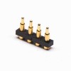 Connettore a pin Pogo 4 pin a fila singola in ottone placcato oro passo 3 mm