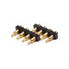 Connettore a pin Pogo 4 pin a fila singola in ottone placcato oro passo 3 mm