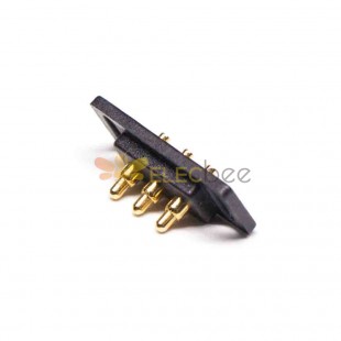 Pogo Pin连接器,多Pin系列插入式,黄铜,镀金,3 Pin,2.5间距,单排