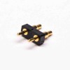 Pogo-Pin-Steckverbinder Plug-in-Messing mit vergoldeter 2-poliger Lötform