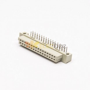 DIN41612歐式插座 節距2.54mm32芯（A+B）90度彎插母頭插孔式接PCB板安裝