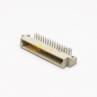 歐式連接器DIN41612 節距2.54mm32芯（A+B）90度彎插公頭插孔式接PCB板安裝