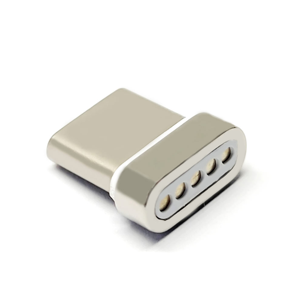 USB 자기 커넥터 플러그가 있는 5핀 타원형 모양 TYPE-C 자기 수형 커넥터