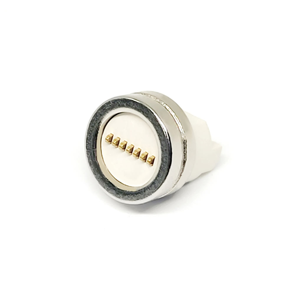 Connettore magnetico rotondo SMT a 7 pin a montaggio verticale con estremità linea da 7 mm per schede PCB