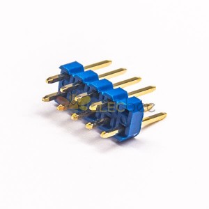 10pcs 9 Pin PCB Başlık Çift Sıra Mavi Plastik 2.54mm Picth 180 Derece