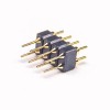 10pcs cabezal del pin 2X4 agujeros circulares de doble fila 180 grados 2.54mm gap DIP Tipo