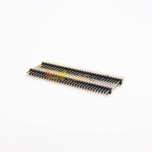 2,54 milímetros Pin Header Dual Row 180 Grau 2,54 milímetros 80 Pin DIP