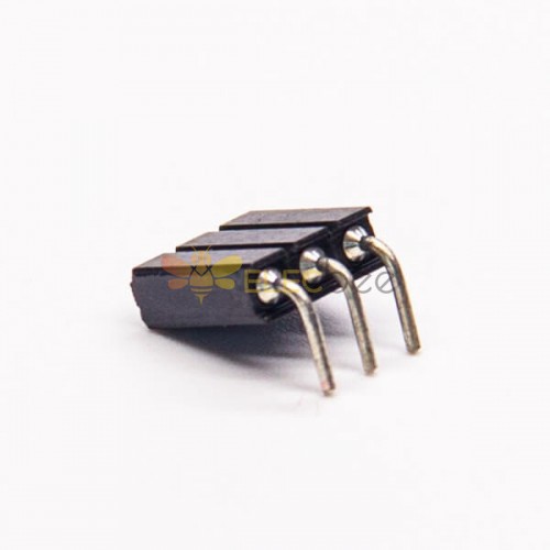 3 Pin Female Header Right Angled 2.54mm Pitch (2pcs)