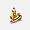 Pogo Pin Crown Head Solder نحاس أحادي النواة على شكل سلسلة مطلية بالذهب مثبتة على الجانب