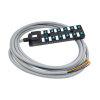 M12 Splitter 12 Port Single Channel NPNLED Indicator Cable PUR/PVC Gray1m