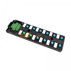 Splitter M12 12 porte con indicazione NPNLED a canale singolo Interfaccia PCB con scatola di giunzione