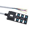 Splitter M12 Indicatore NPNLED a doppio canale a 6 porte Cavo catena portacavi PUR Grigio 1 metro1 m