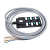 Splitter M12 Indicatore NPNLED a doppio canale a 6 porte Cavo catena portacavi PUR Grigio 1 metro1 m