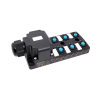 M12 distributor 6-port dual-channel PNPLED indication PCB interface with junction box